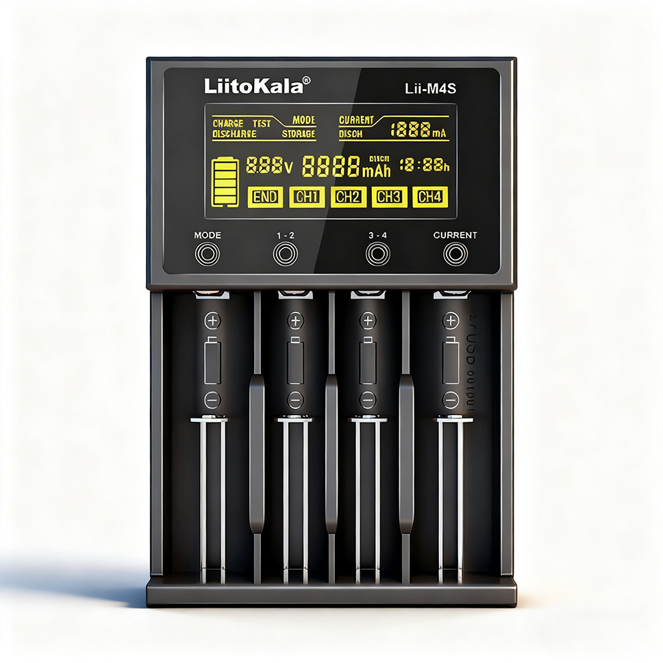 شاحن ذكي Liitokala Lii-M4S مع  - مراجعة Renewable Energy Demonstration Kit وسعره